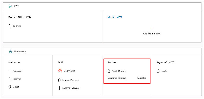 Screenshot of WatchGuard Cloud, Firebox configuration settings